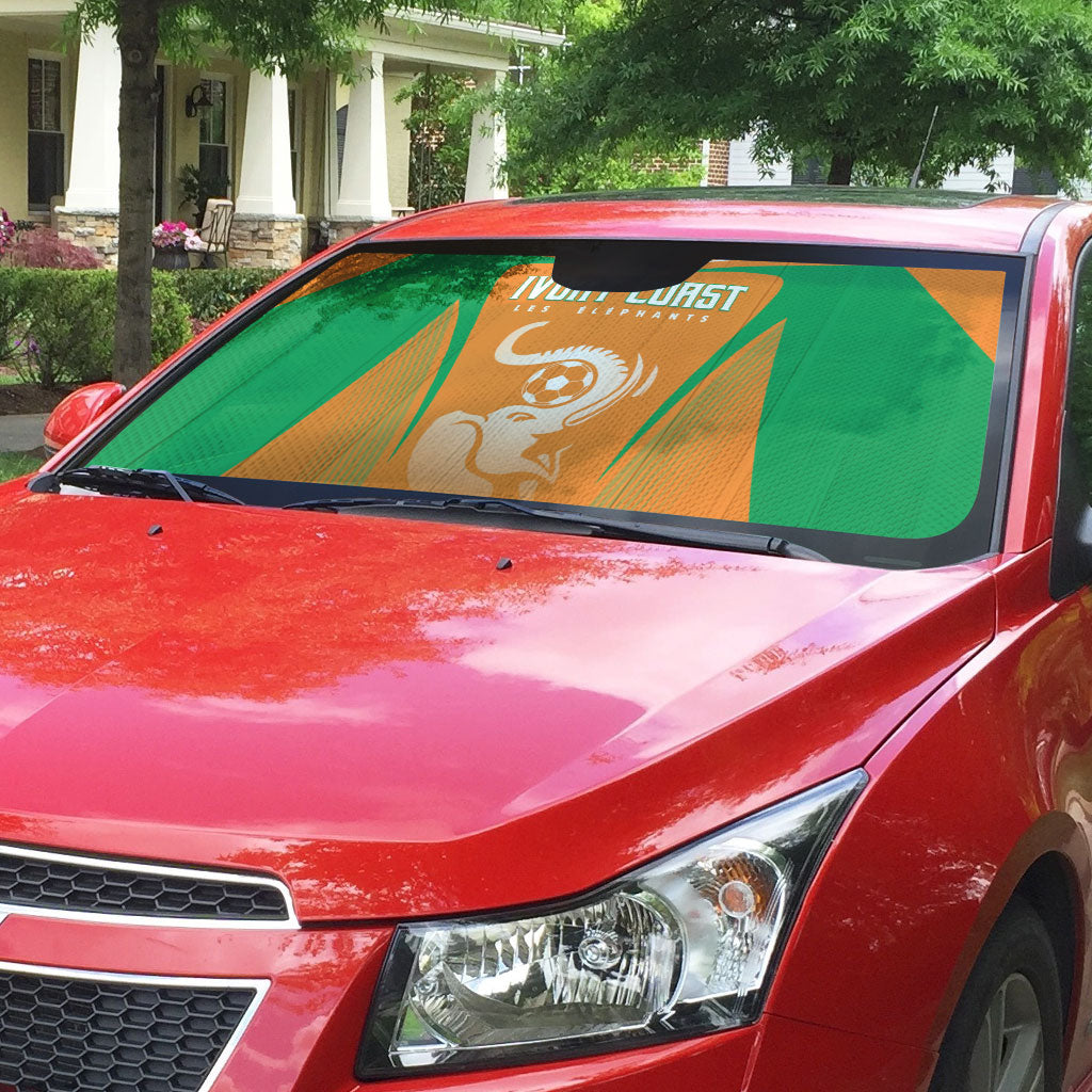 Ivory Coast Football 2026 Auto Sun Shade Go Les Elephants