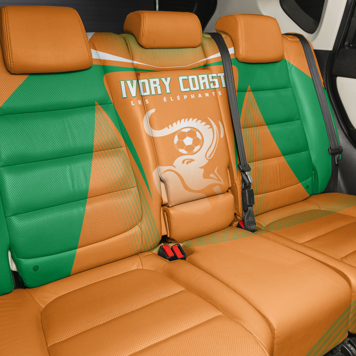 Ivory Coast Football 2026 Back Car Seat Cover Go Les Elephants