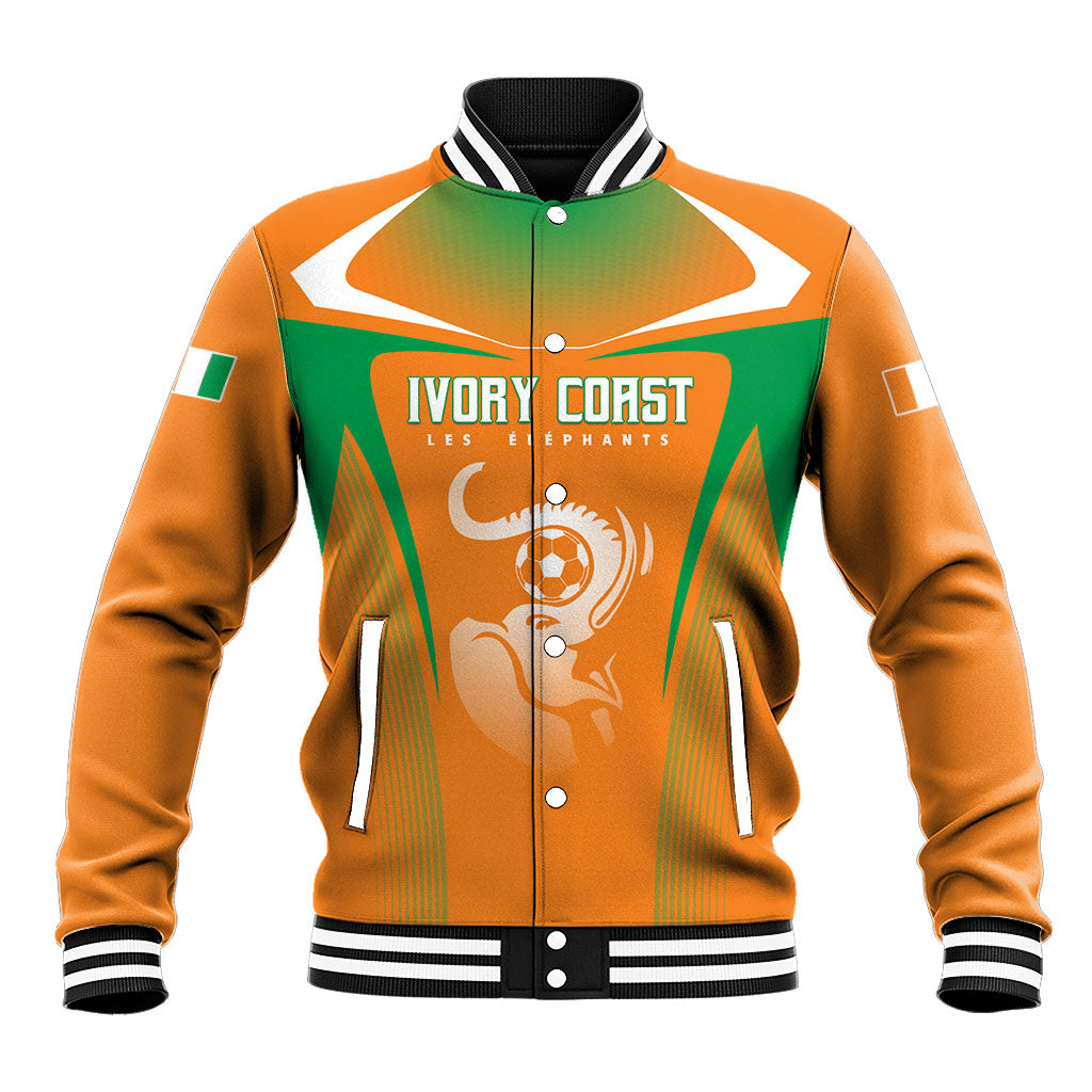 Custom Ivory Coast Football 2026 Baseball Jacket Go Les Elephants