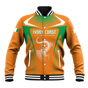 Custom Ivory Coast Football 2026 Baseball Jacket Go Les Elephants