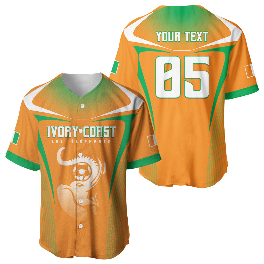 Custom Ivory Coast Football 2026 Baseball Jersey Go Les Elephants