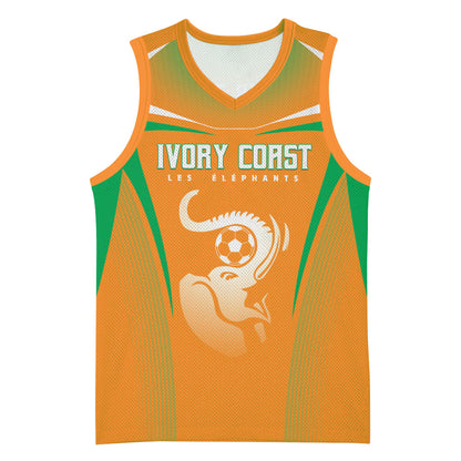 Custom Ivory Coast Football 2026 Basketball Jersey Go Les Elephants