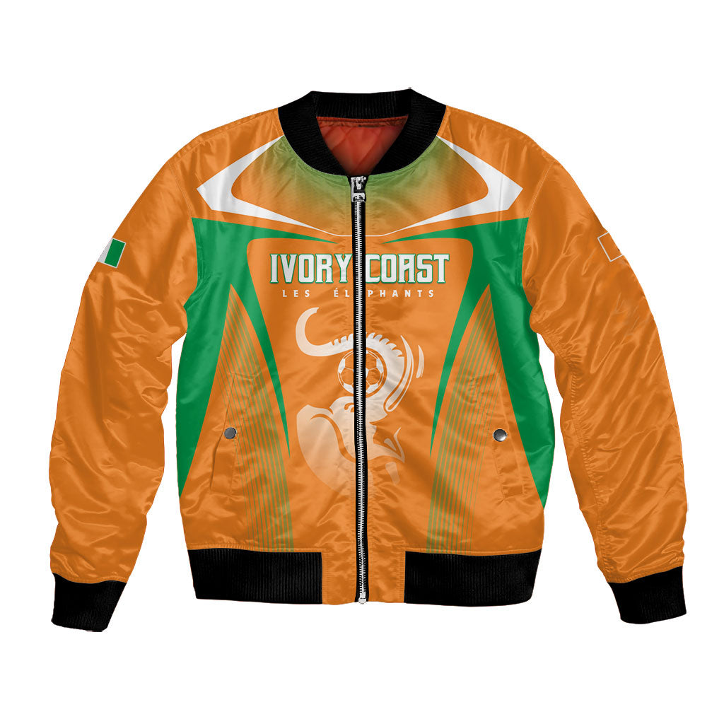 Custom Ivory Coast Football 2026 Bomber Jacket Go Les Elephants