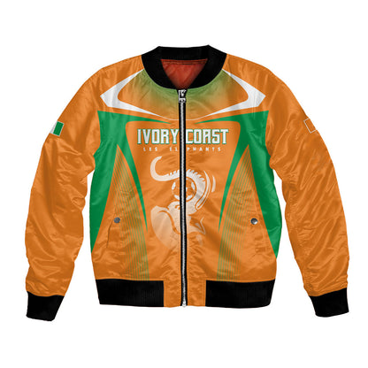 Custom Ivory Coast Football 2026 Bomber Jacket Go Les Elephants