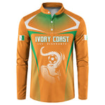 Custom Ivory Coast Football 2026 Button Sweatshirt Go Les Elephants