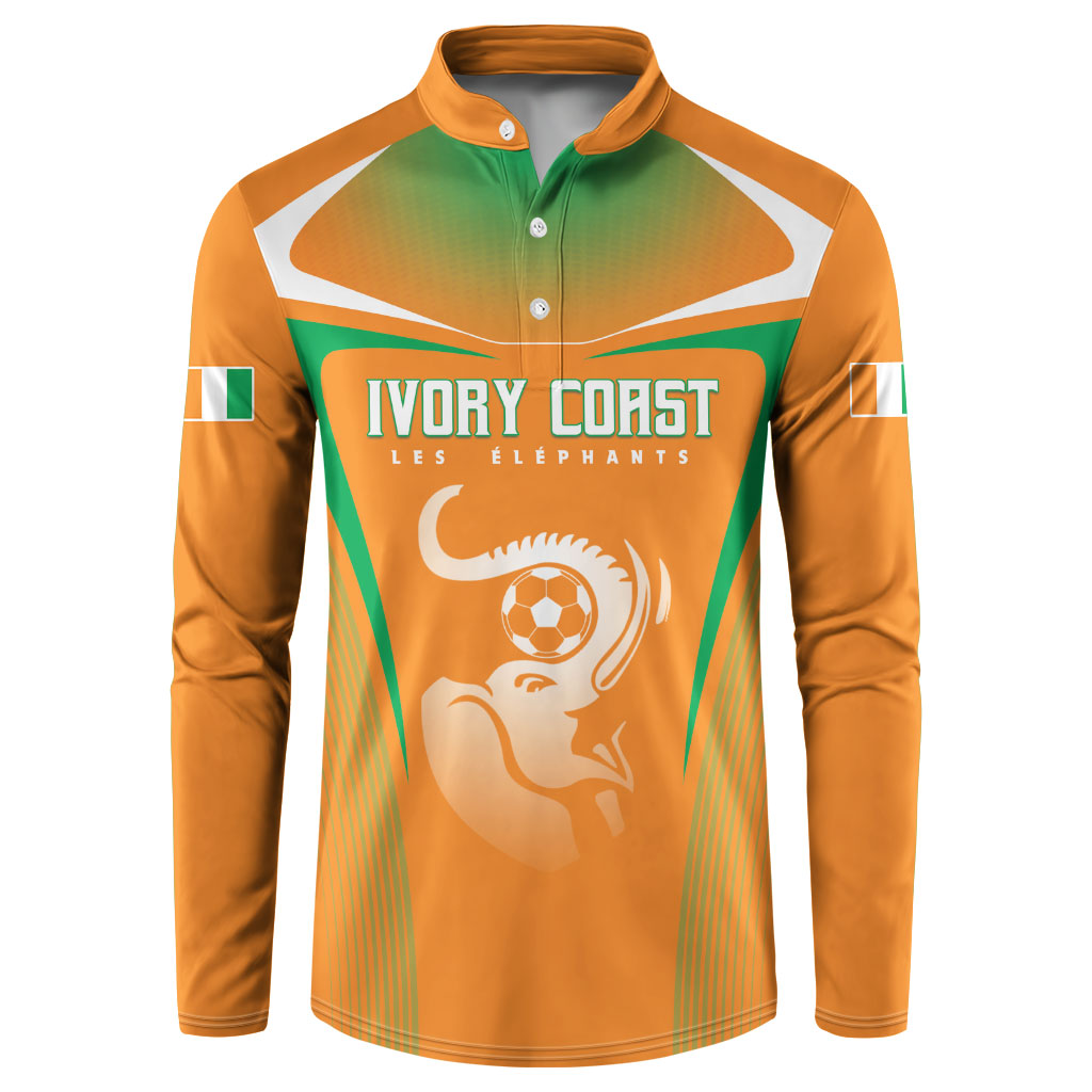 Custom Ivory Coast Football 2026 Button Sweatshirt Go Les Elephants