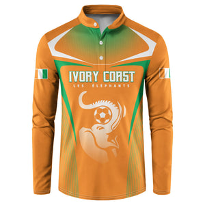 Custom Ivory Coast Football 2026 Button Sweatshirt Go Les Elephants