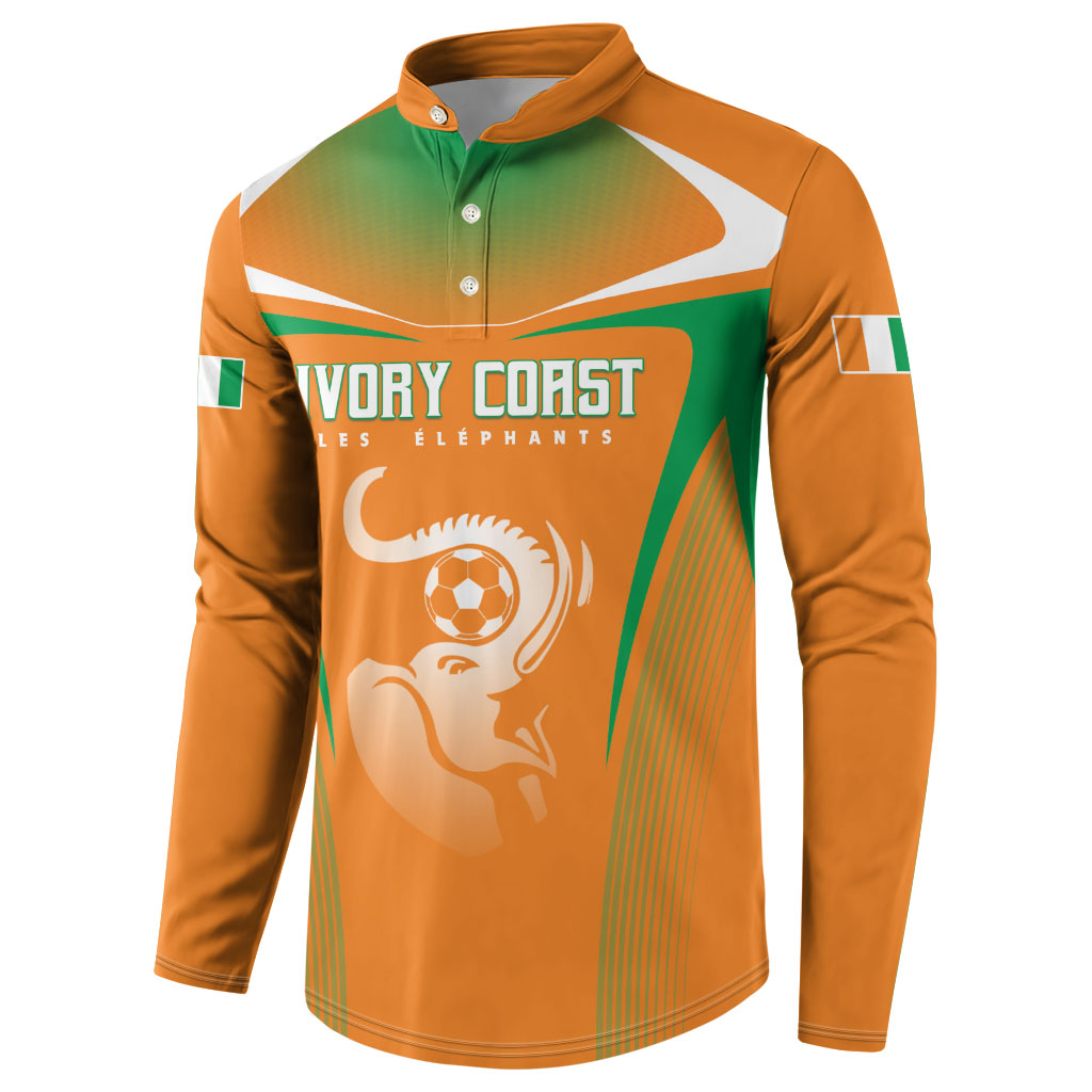 Custom Ivory Coast Football 2026 Button Sweatshirt Go Les Elephants