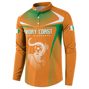 Custom Ivory Coast Football 2026 Button Sweatshirt Go Les Elephants