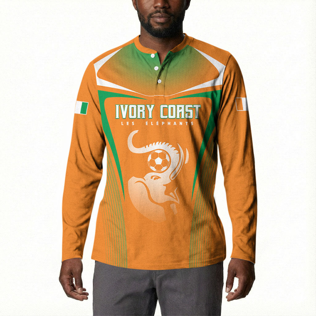 Custom Ivory Coast Football 2026 Button Sweatshirt Go Les Elephants