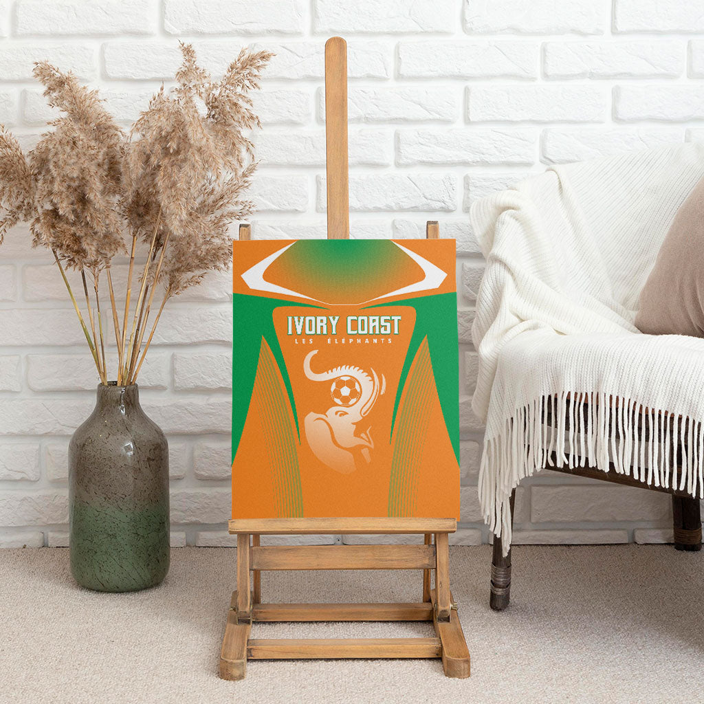 Ivory Coast Football 2026 Canvas Wall Art Go Les Elephants