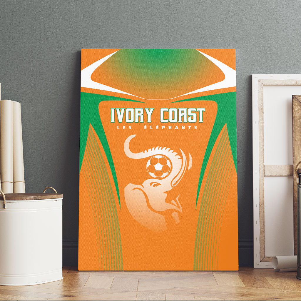 Ivory Coast Football 2026 Canvas Wall Art Go Les Elephants