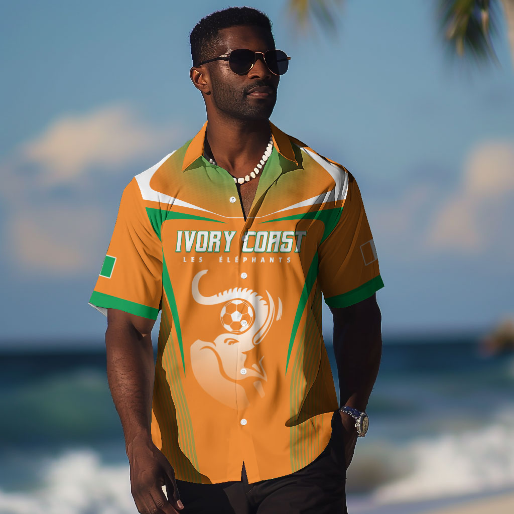 Custom Ivory Coast Football 2026 Hawaiian Shirt Go Les Elephants