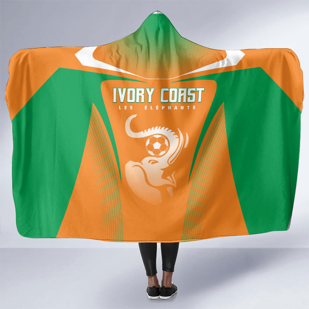 Ivory Coast Football 2026 Hooded Blanket Go Les Elephants