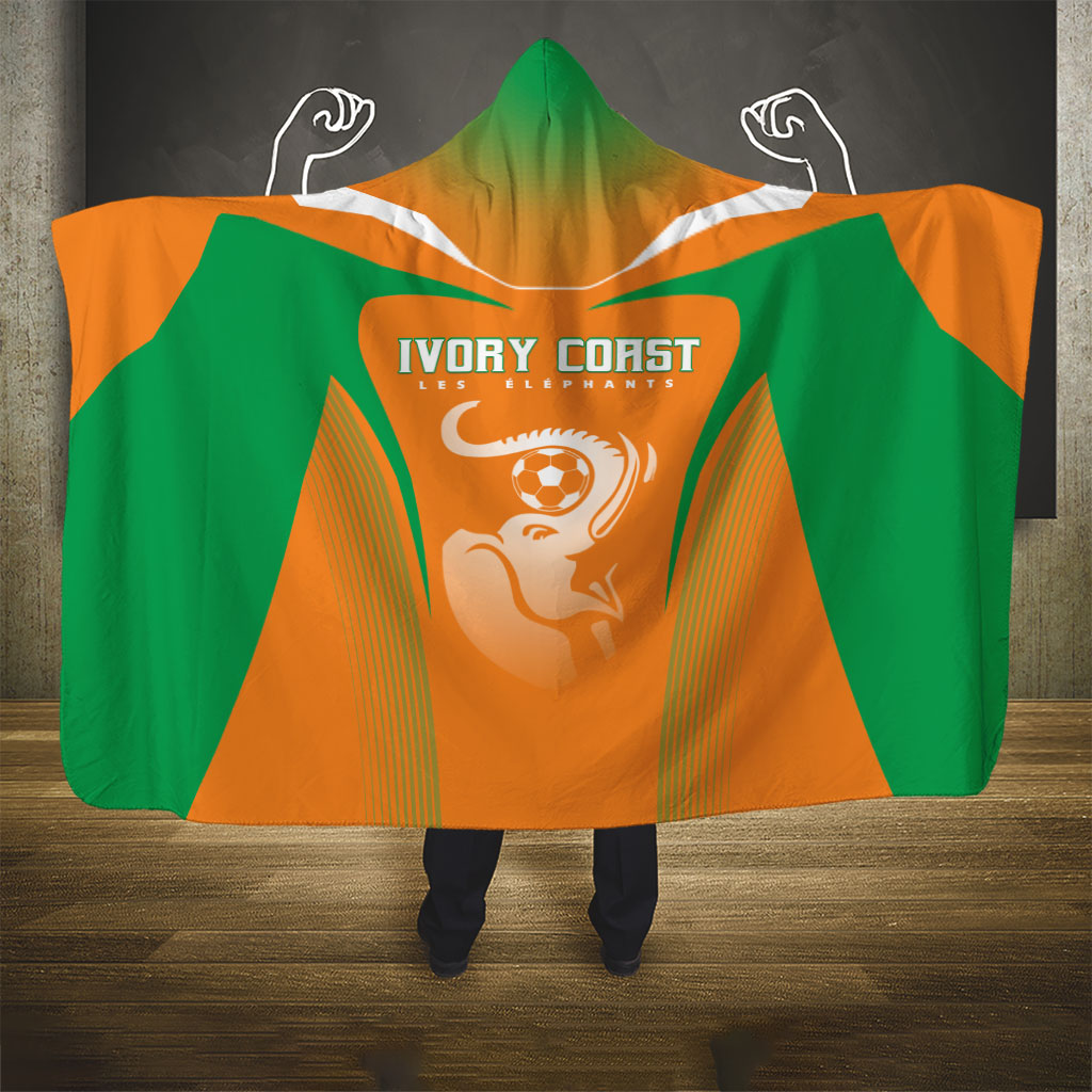 Ivory Coast Football 2026 Hooded Blanket Go Les Elephants