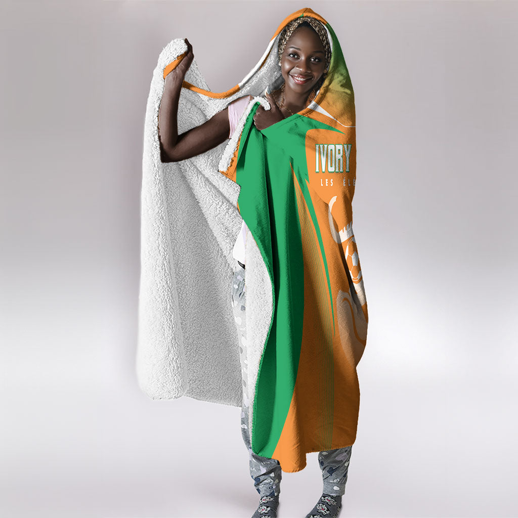 Ivory Coast Football 2026 Hooded Blanket Go Les Elephants
