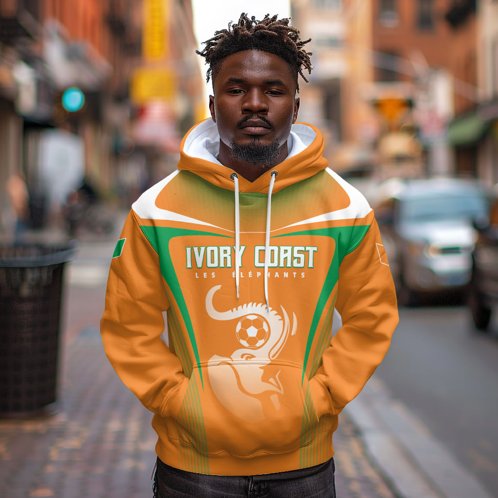Custom Ivory Coast Football 2026 Hoodie Go Les Elephants