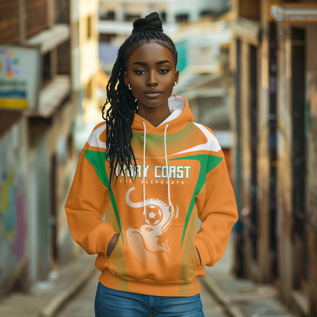 Custom Ivory Coast Football 2026 Hoodie Go Les Elephants