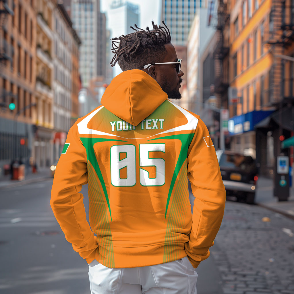 Custom Ivory Coast Football 2026 Hoodie Go Les Elephants