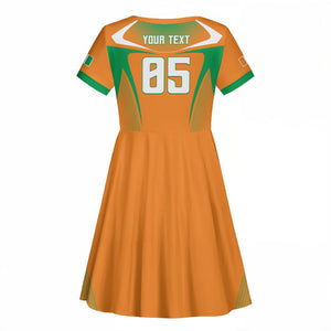 Custom Ivory Coast Football 2026 Kid Short Sleeve Dress Go Les Elephants