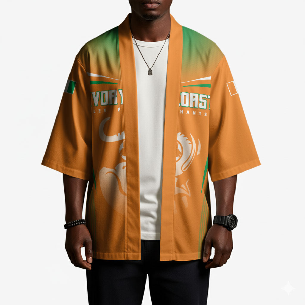 Custom Ivory Coast Football 2026 Kimono Go Les Elephants