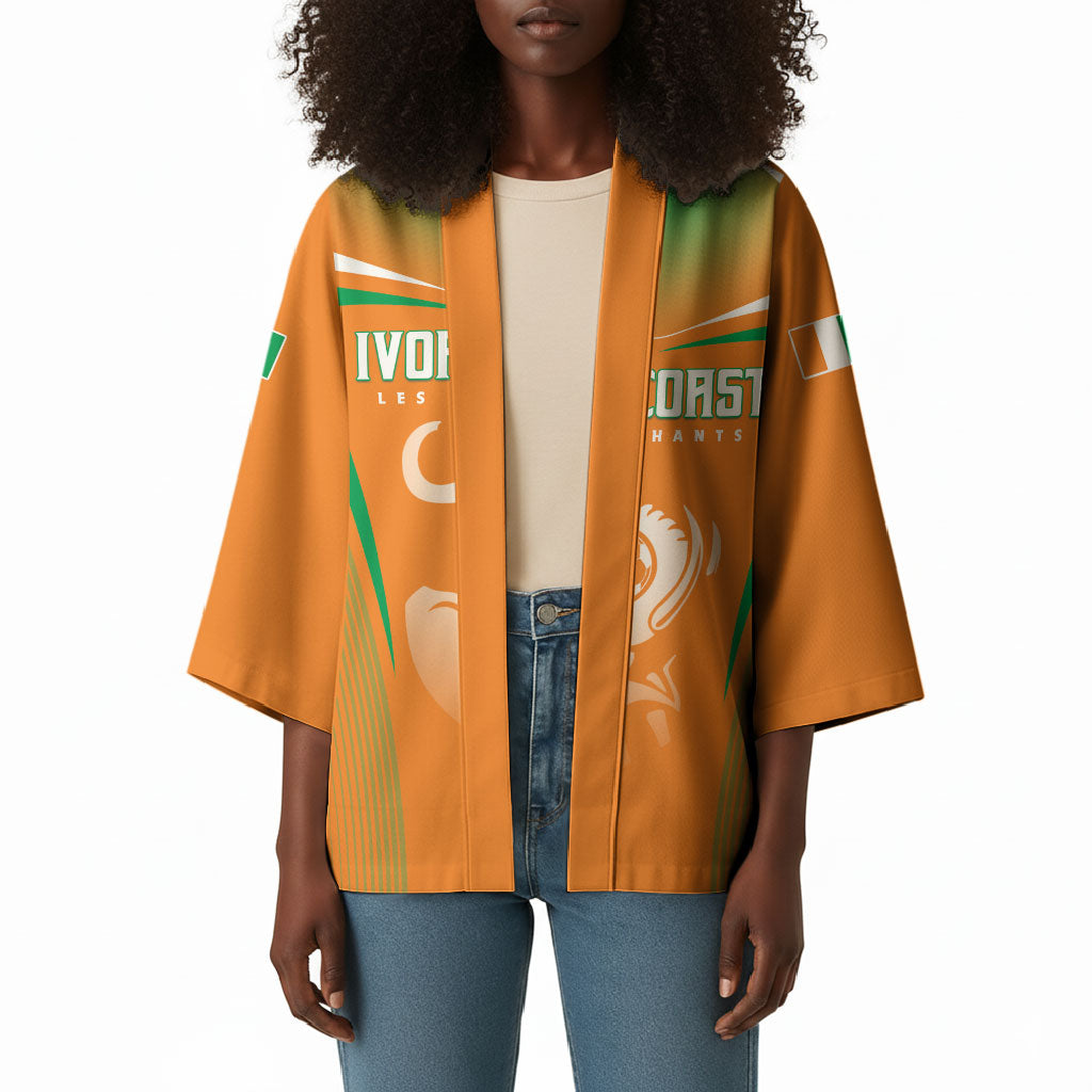 Custom Ivory Coast Football 2026 Kimono Go Les Elephants