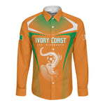 Custom Ivory Coast Football 2026 Long Sleeve Button Shirt Go Les Elephants