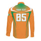 Custom Ivory Coast Football 2026 Long Sleeve Button Shirt Go Les Elephants