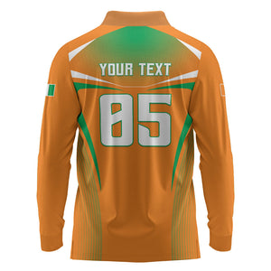 Custom Ivory Coast Football 2026 Long Sleeve Polo Shirt Go Les Elephants