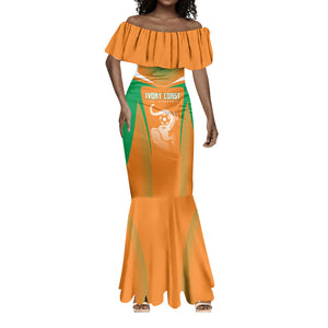 Custom Ivory Coast Football 2026 Mermaid Dress Go Les Elephants