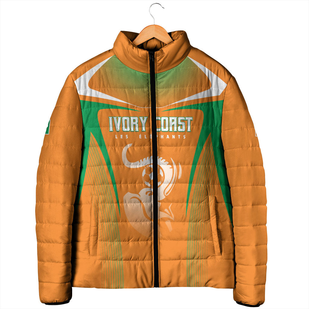 Custom Ivory Coast Football 2026 Padded Jacket Go Les Elephants