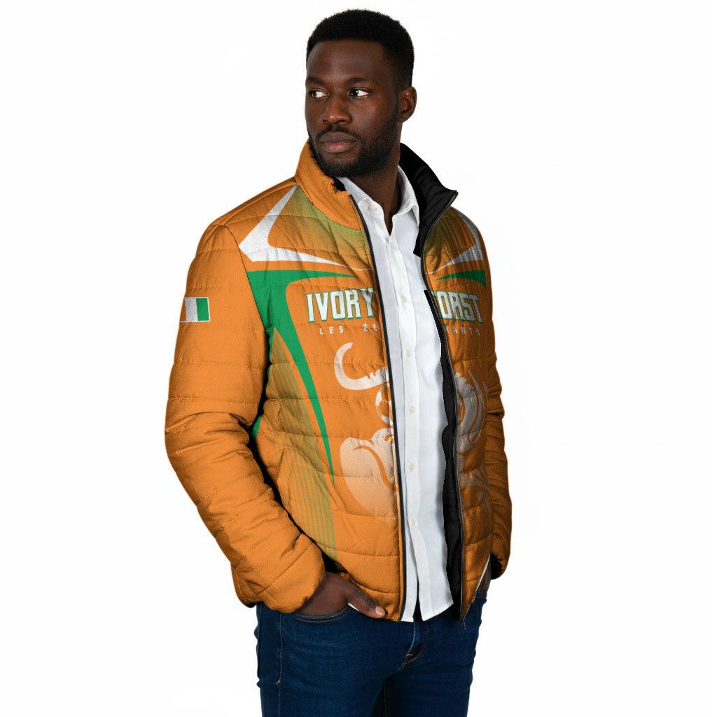 Custom Ivory Coast Football 2026 Padded Jacket Go Les Elephants