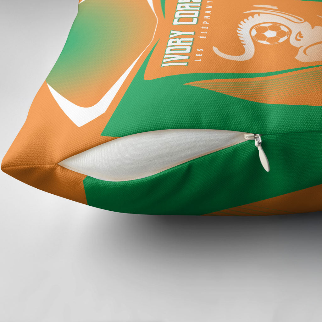 Ivory Coast Football 2026 Pillow Cover Go Les Elephants