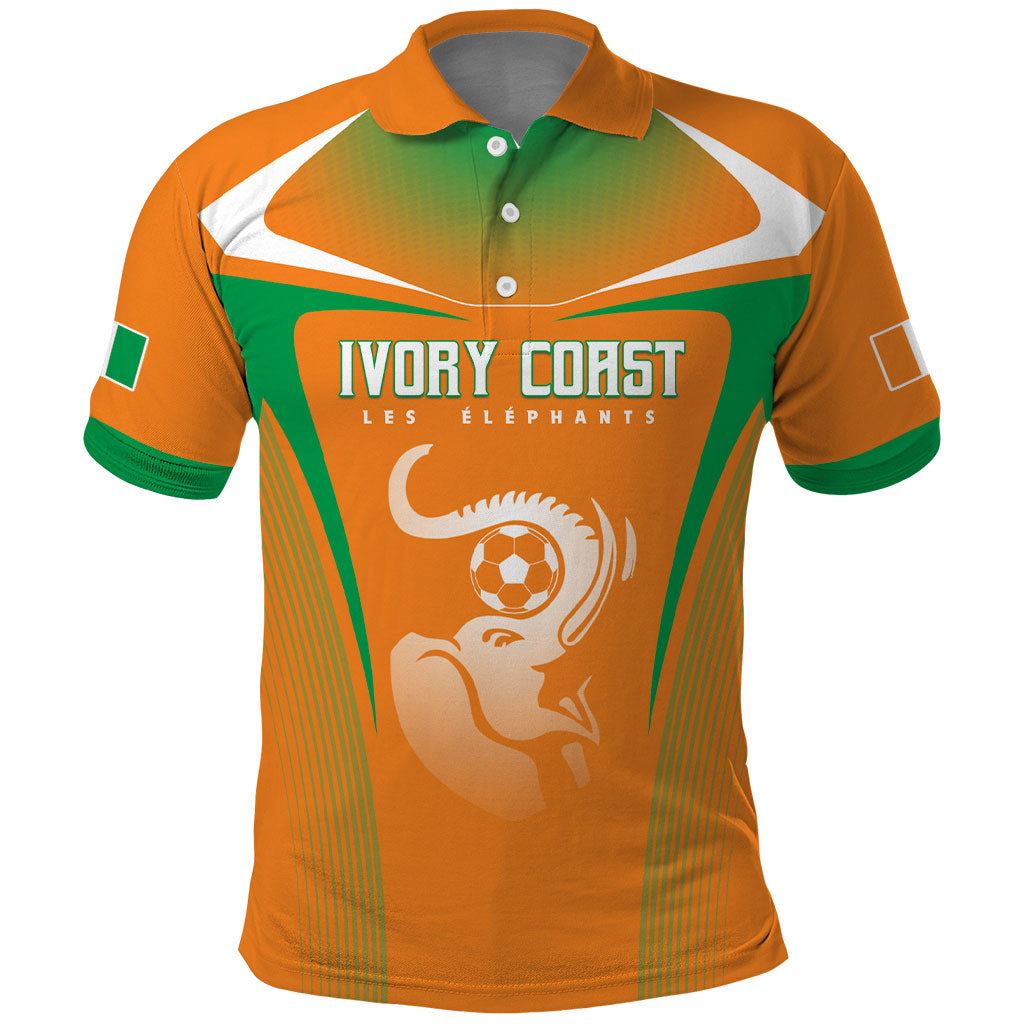 Custom Ivory Coast Football 2026 Polo Shirt Go Les Elephants