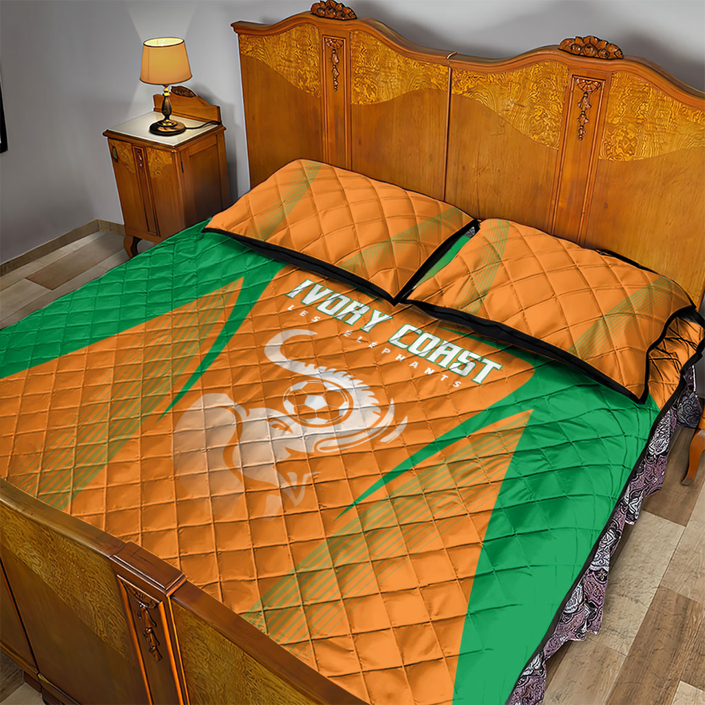 Ivory Coast Football 2026 Quilt Bed Set Go Les Elephants