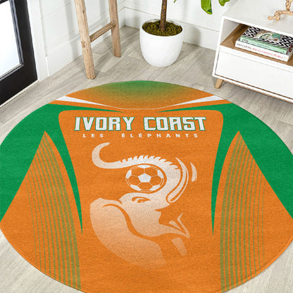 Ivory Coast Football 2026 Round Carpet Go Les Elephants