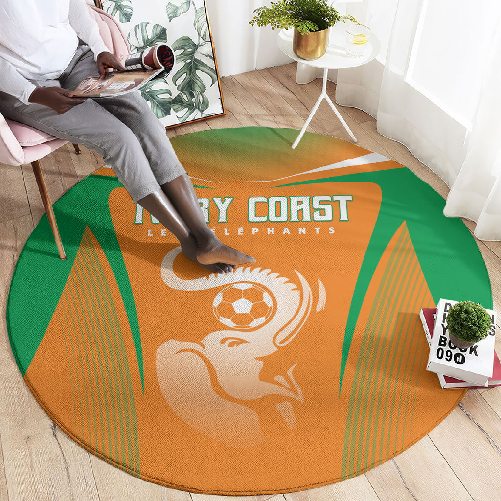 Ivory Coast Football 2026 Round Carpet Go Les Elephants