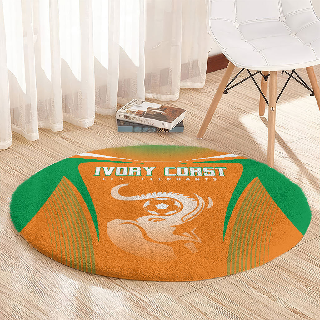 Ivory Coast Football 2026 Round Carpet Go Les Elephants