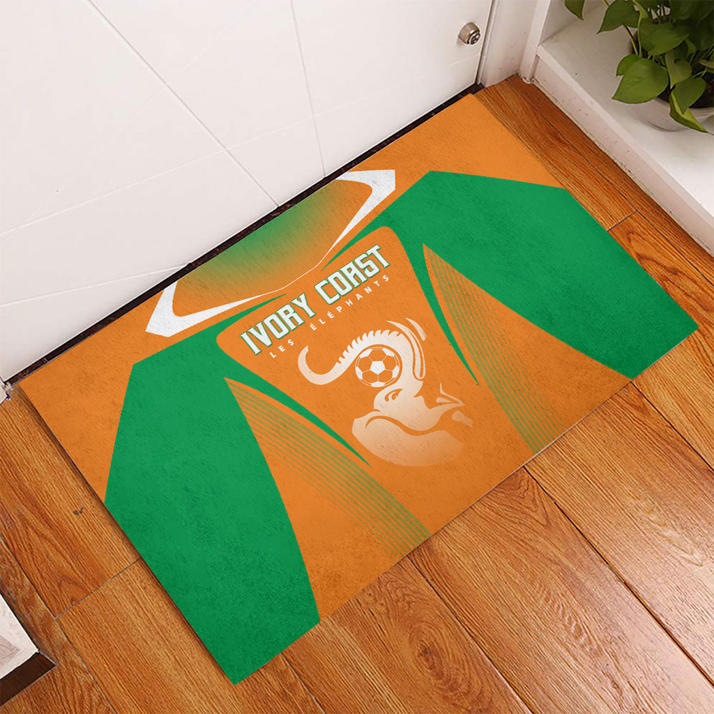 Ivory Coast Football 2026 Rubber Doormat Go Les Elephants