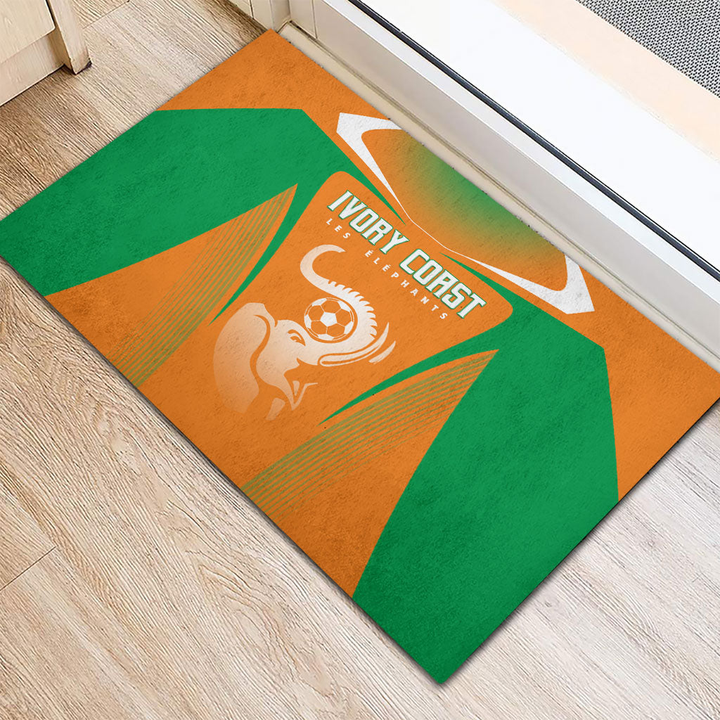 Ivory Coast Football 2026 Rubber Doormat Go Les Elephants