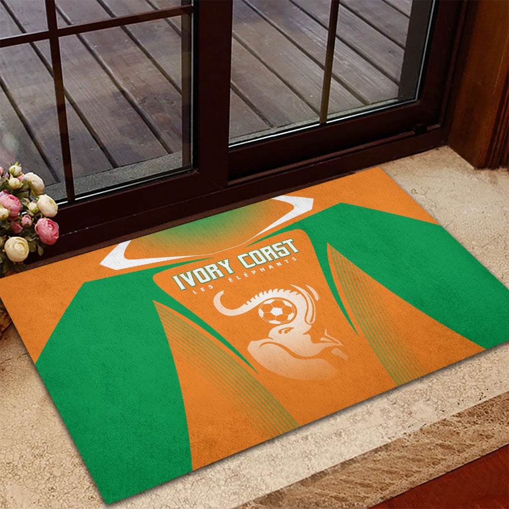 Ivory Coast Football 2026 Rubber Doormat Go Les Elephants
