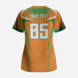 Custom Ivory Coast Football 2026 Scrub Top Go Les Elephants