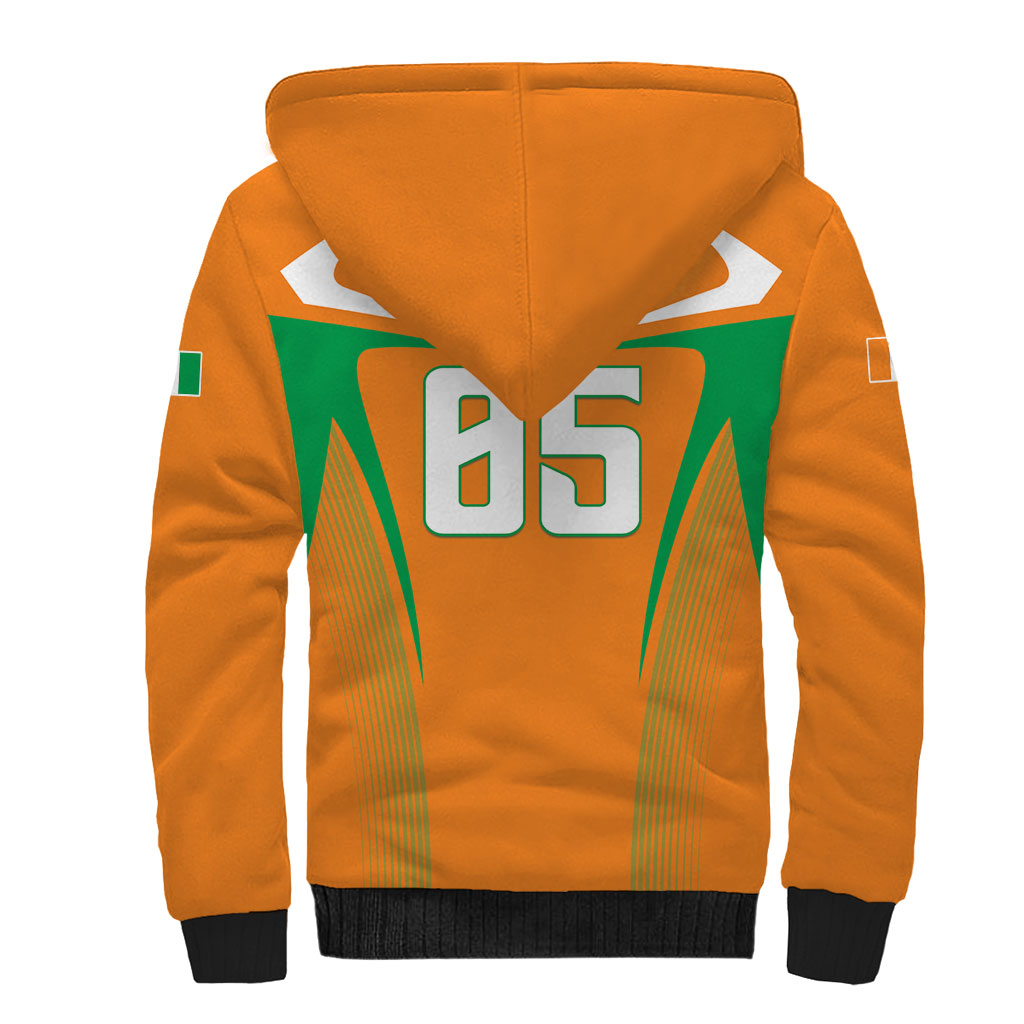 Custom Ivory Coast Football 2026 Sherpa Hoodie Go Les Elephants