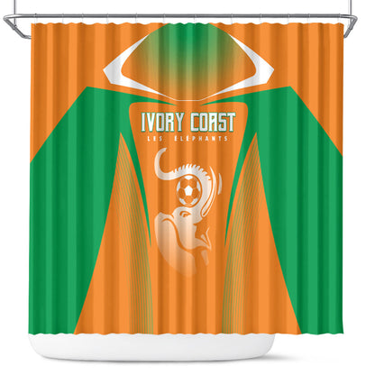 Ivory Coast Football 2026 Shower Curtain Go Les Elephants