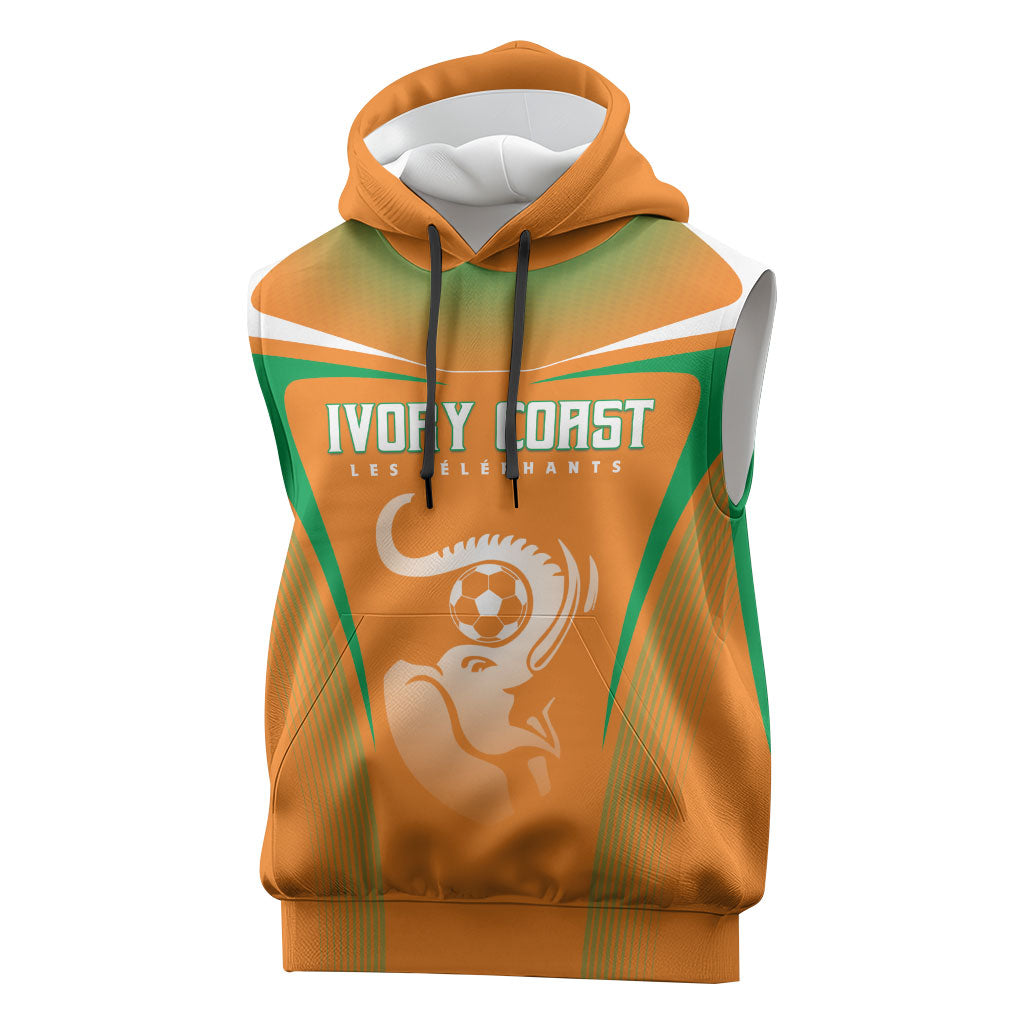 Custom Ivory Coast Football 2026 Sleeveless Hoodie Go Les Elephants