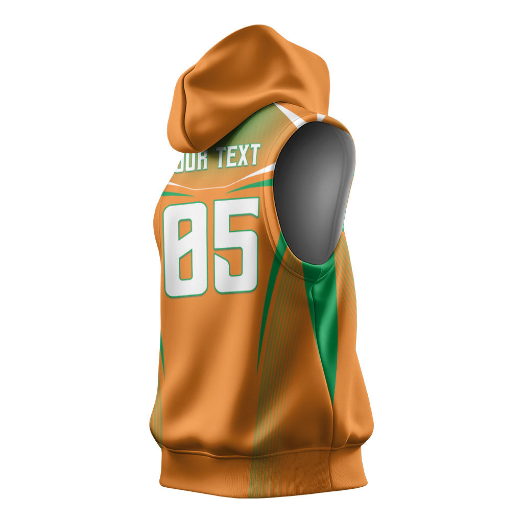 Custom Ivory Coast Football 2026 Sleeveless Hoodie Go Les Elephants