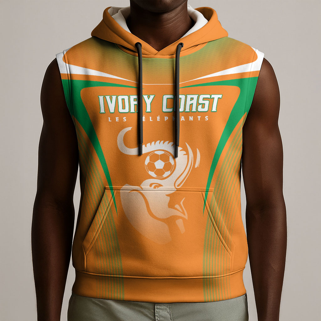 Custom Ivory Coast Football 2026 Sleeveless Hoodie Go Les Elephants