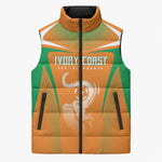 Custom Ivory Coast Football 2026 Sleeveless Puffer Jacket Go Les Elephants