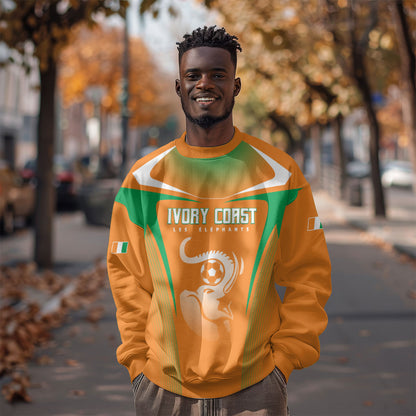Custom Ivory Coast Football 2026 Sweatshirt Go Les Elephants