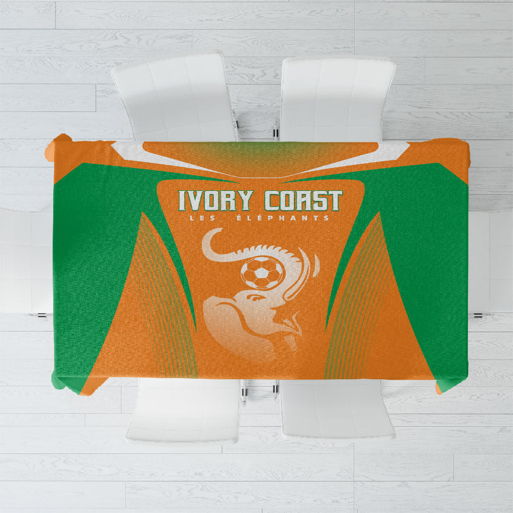 Ivory Coast Football 2026 Tablecloth Go Les Elephants